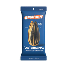 SMACKIN' Sunflower Seeds roasted jumbo – bold flavor for on-the-go snacking.