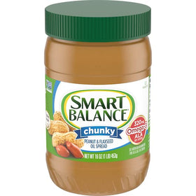 Smart Balance Rich Roast Peanut Butter being scooped for a snack.