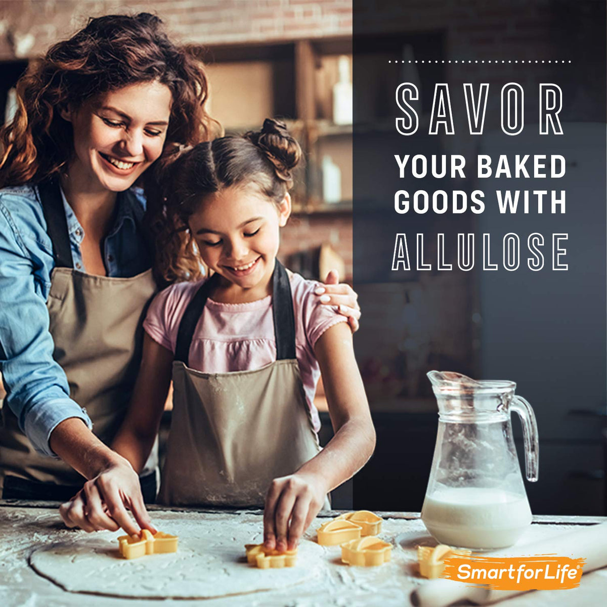 Smart for Life Allulose Sweetener bag back; vegan, gluten-free, and non-GMO.