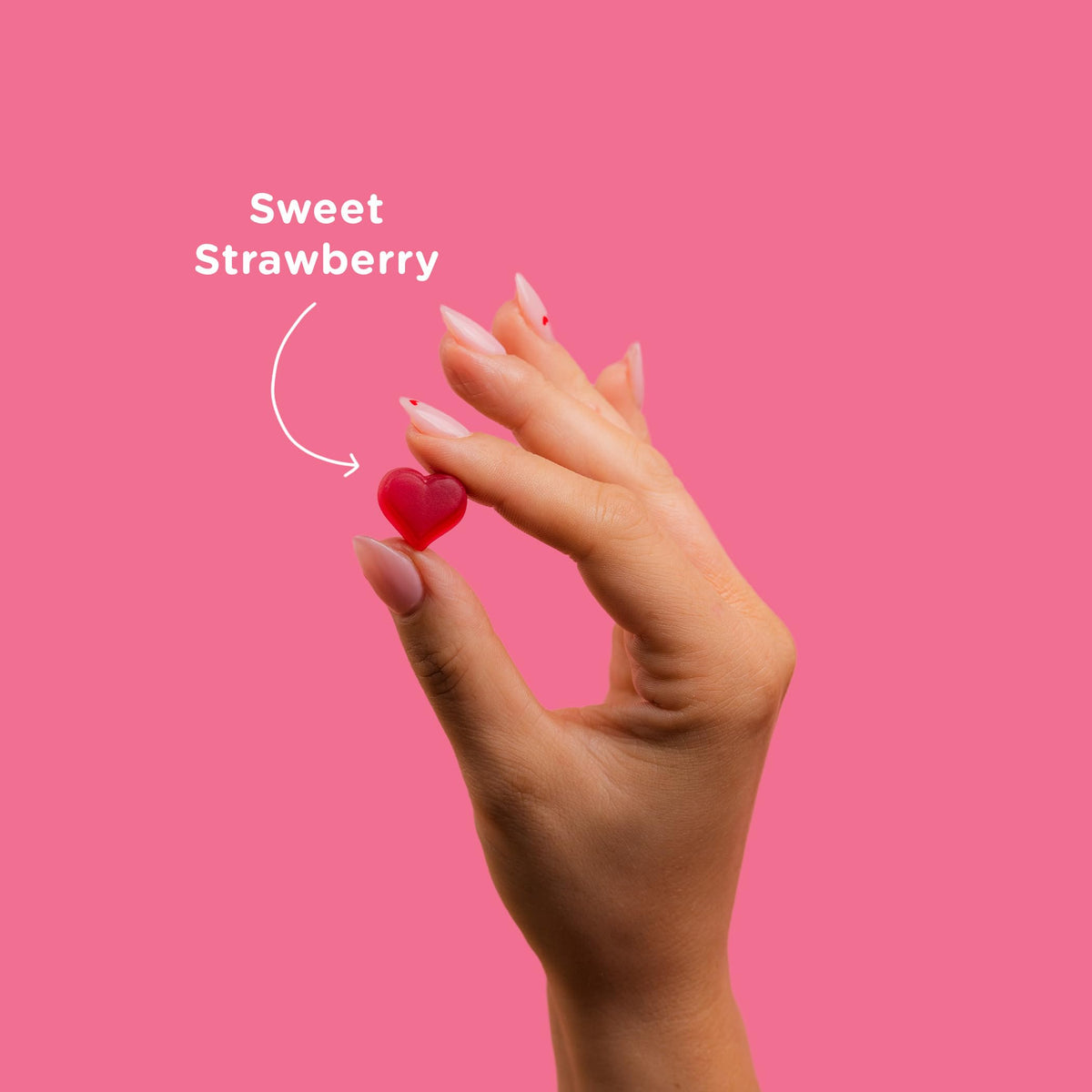 SmartSweets Strawberry Hearts lunchbox image shows single-serve packs for on-the-go snacking.