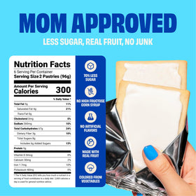 SMART TART nutrition panel view highlighting 6g added sugar per serving.