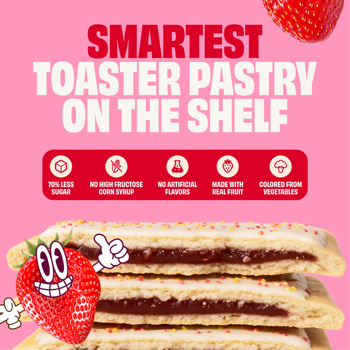 Smart Tart filling closeup, real fruit flavor in every bite.