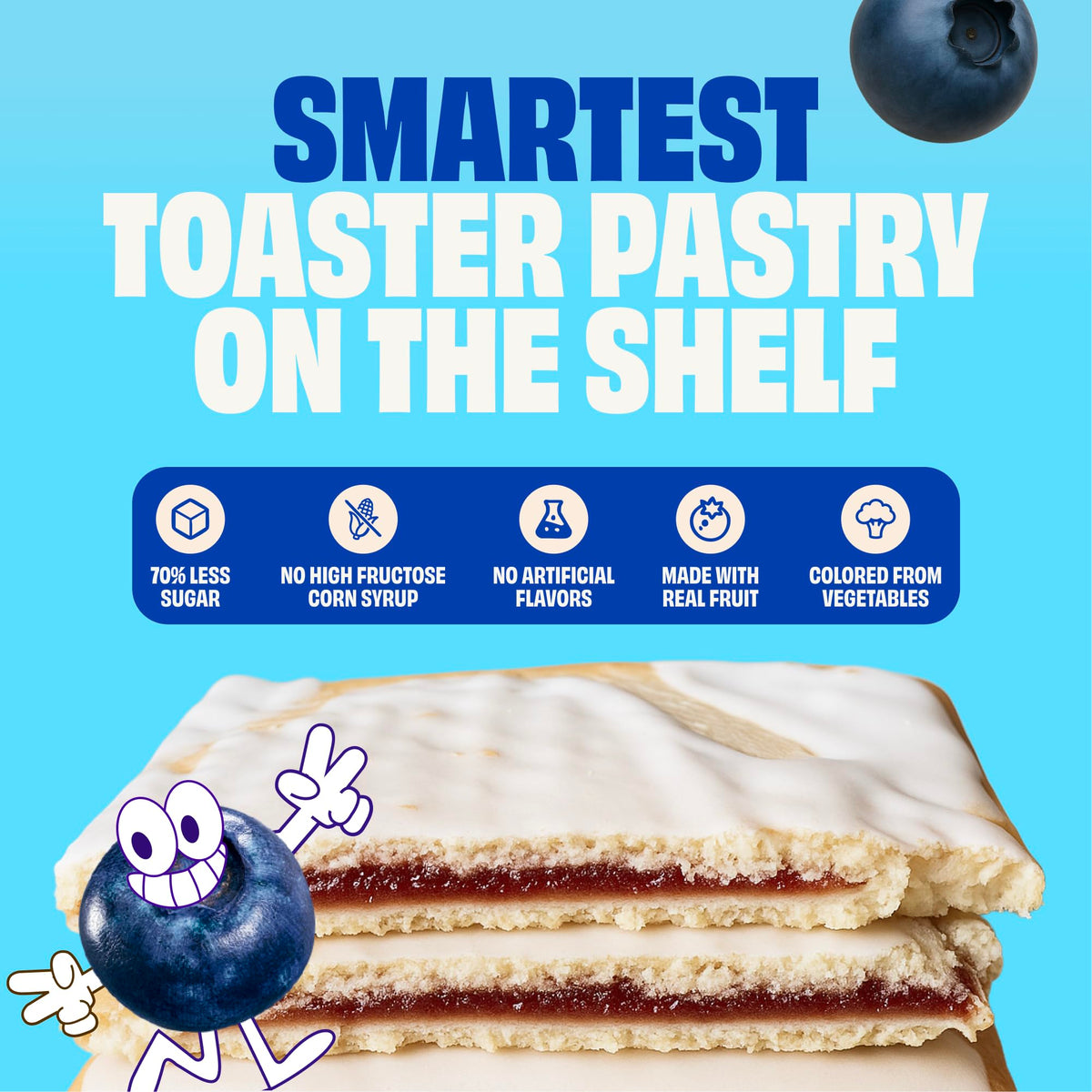 Smart Tart Wild Blueberry pastry crust with natural frosting for a quick snack.