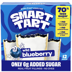 Smart Tart Wild Blueberry toaster pastry box ready in minutes for quick breakfasts.