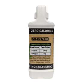 Smart138 Monk Drops nutrition label highlights zero calories and zero sugar