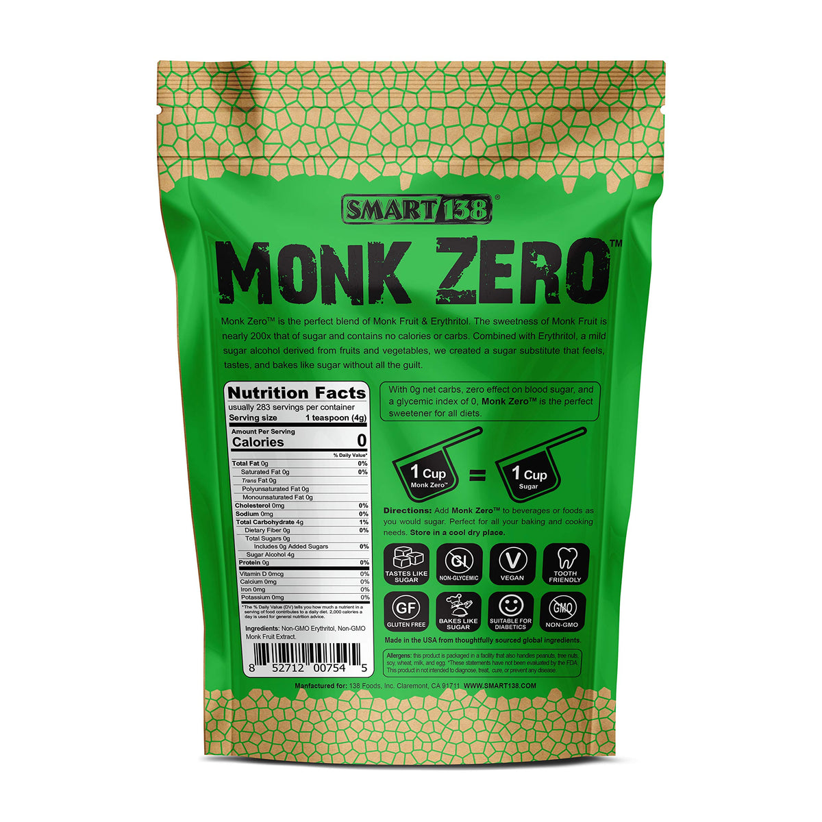 Smart138 Monk Zero coffee and tea sweetness enhancer