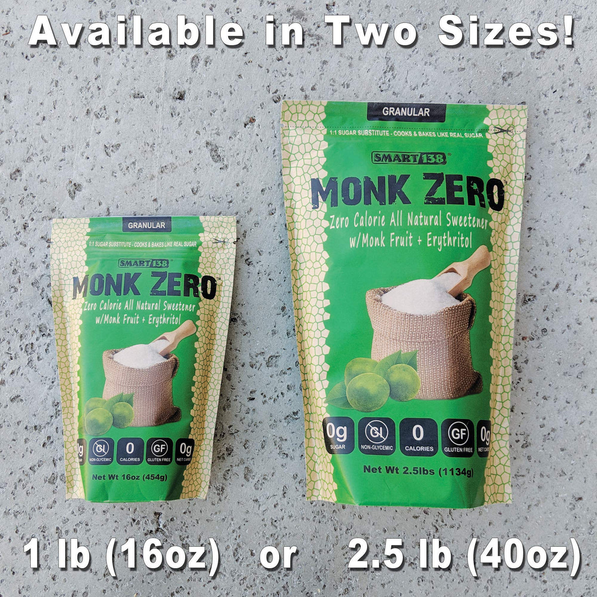 Smart138 Monk Zero zero calories option for calorie-conscious sips
