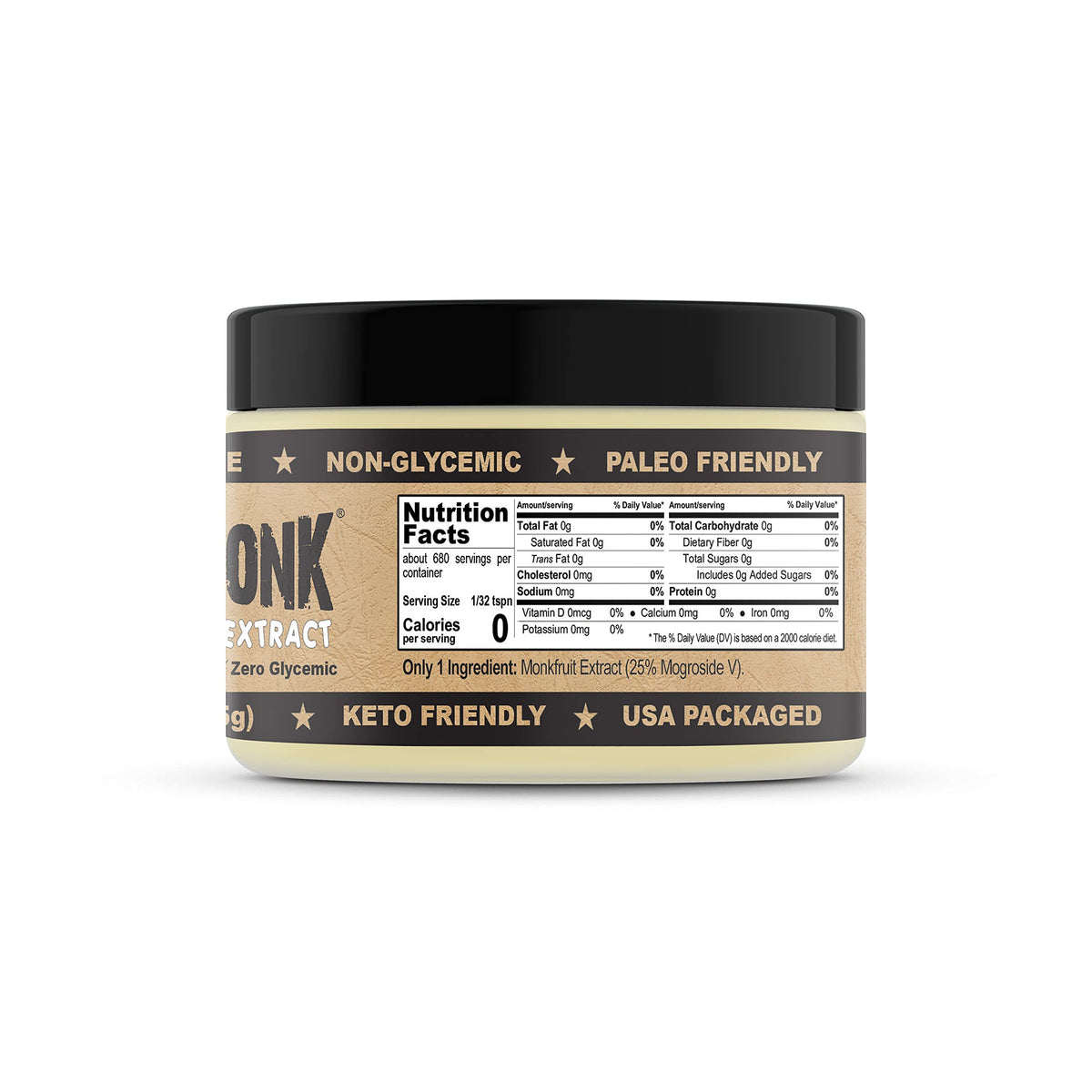 Smart138 Smart Monk ingredients label highlights a single-ingredient monkfruit extract.