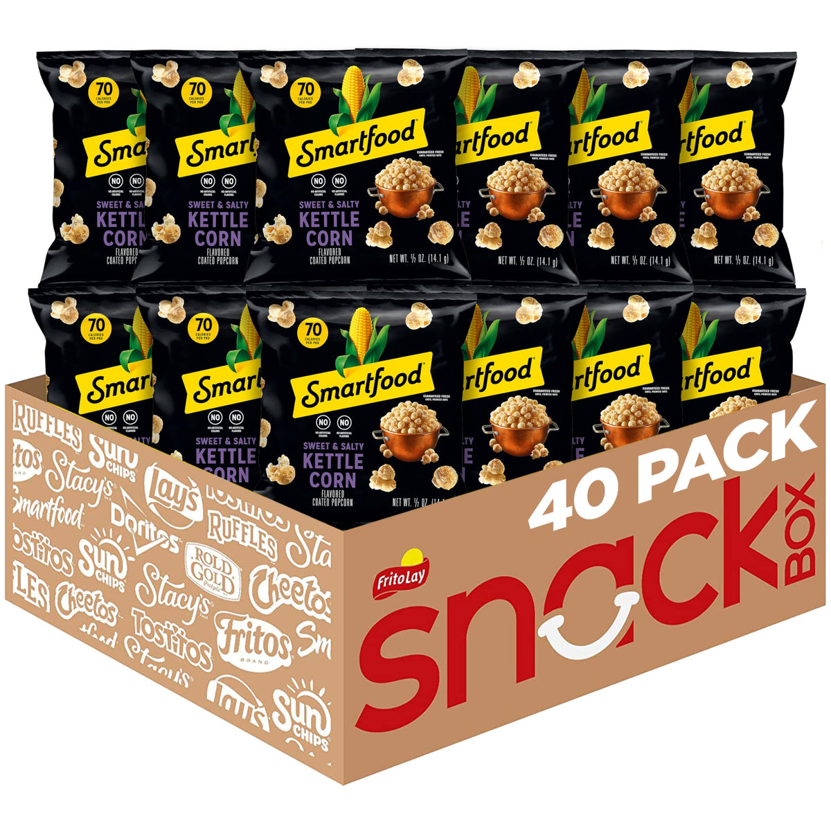 Smartfood Sweet & Salty Kettle Corn pack of 40 for on-the-go snacking