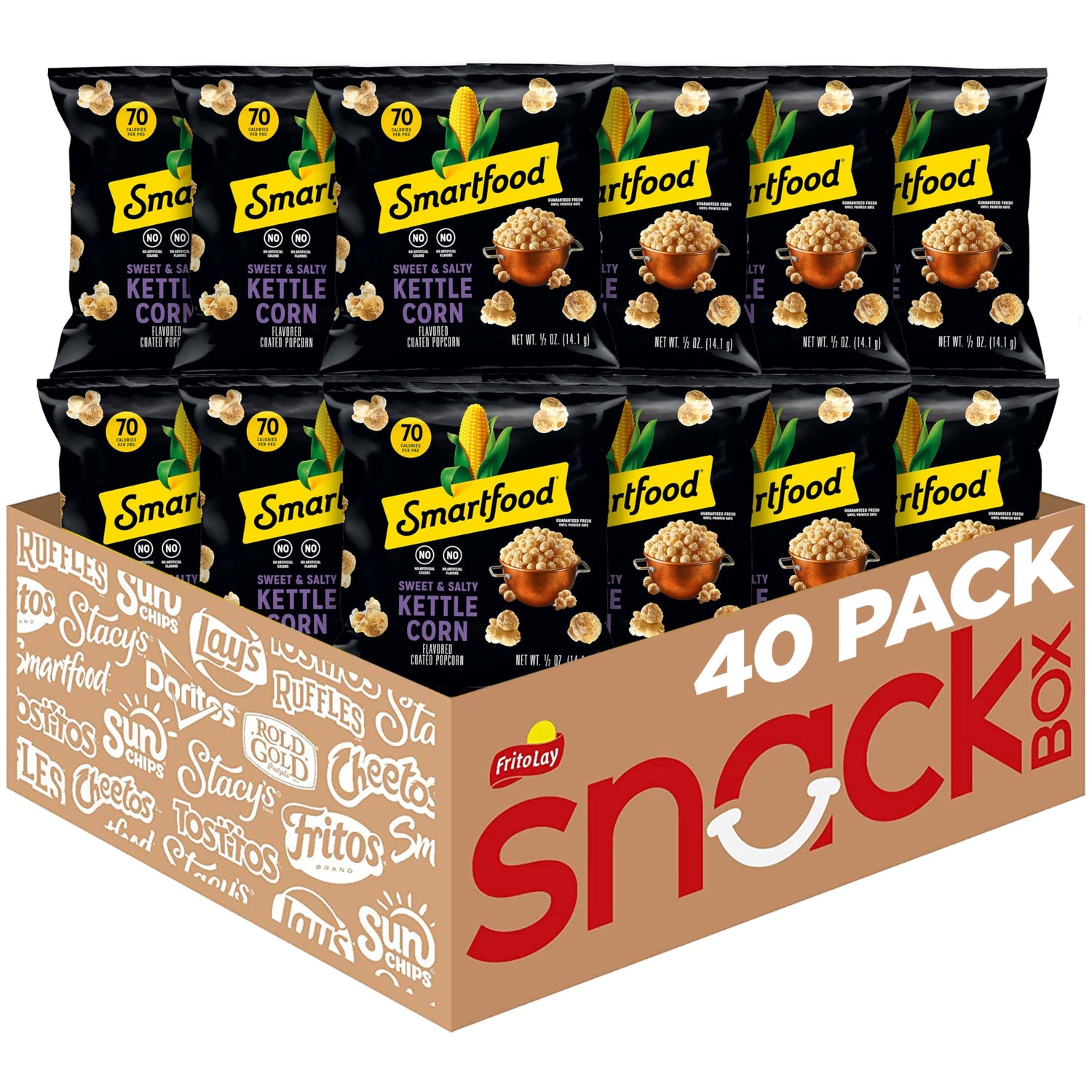 Smartfood Sweet & Salty Kettle Corn pack of 40 for on-the-go snacking