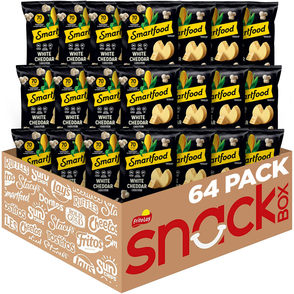 Smartfood White Cheddar popcorn bag, ideal for on-the-go snacking.