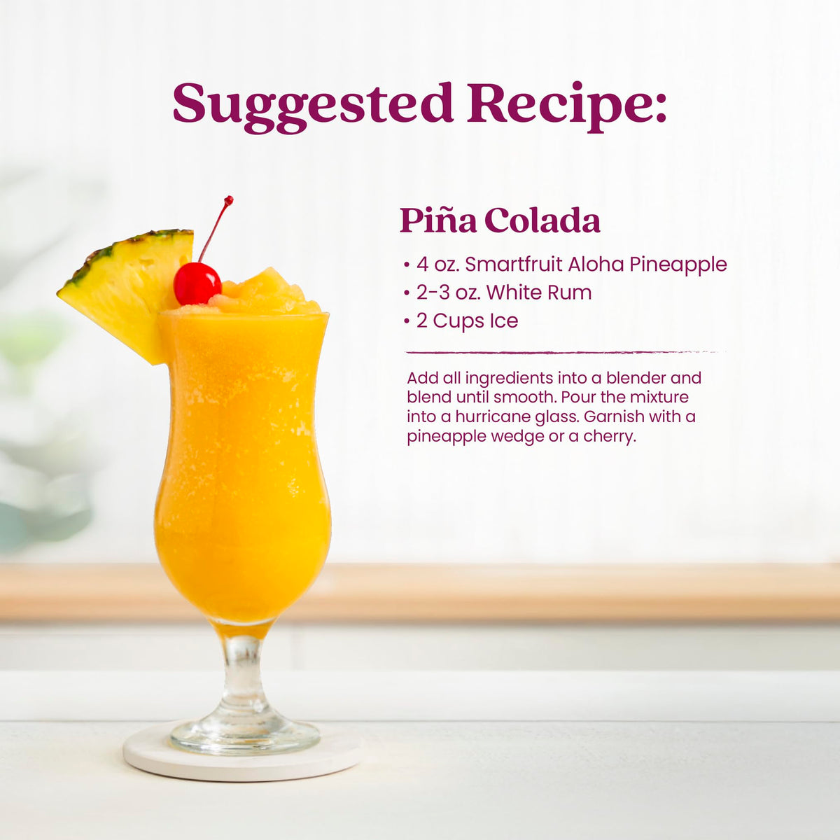 Smartfruit Aloha Pineapple Purée topping yogurt or parfait for flavor