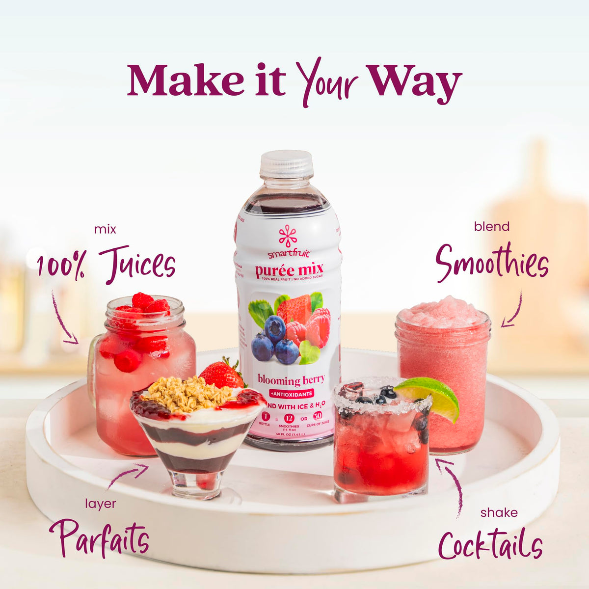 Smartfruit Blooming Berry kid-friendly serve for family hydration.