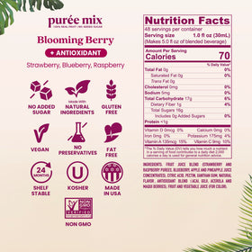 Smartfruit Blooming Berry Purée baking addition enhances flavor.