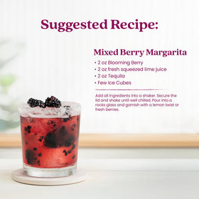 Smartfruit Blooming Berry Purée cocktail mixer for at-home drinks.