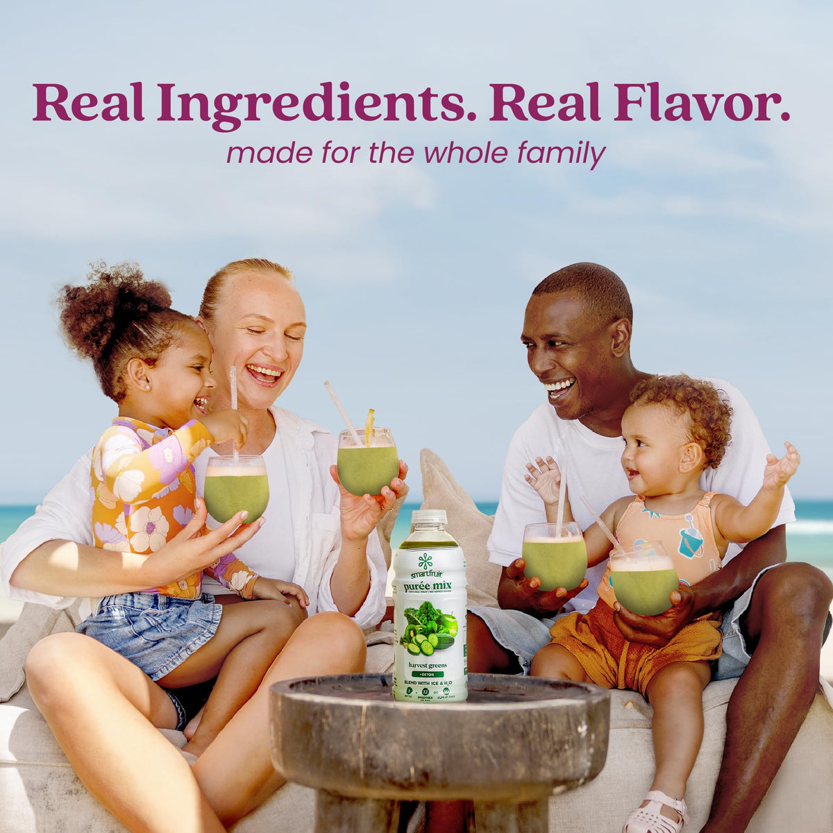 Smartfruit Harvest Greens + Detox parfait layered with fruit and crunch.