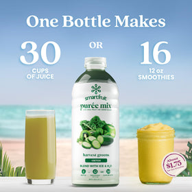 Smartfruit Harvest Greens and Detox being poured into a glass