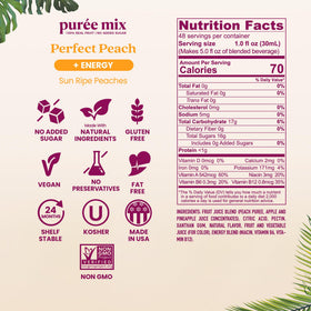 Pouring Smartfruit Perfect Peach Energy into iced tea for a fruity twist