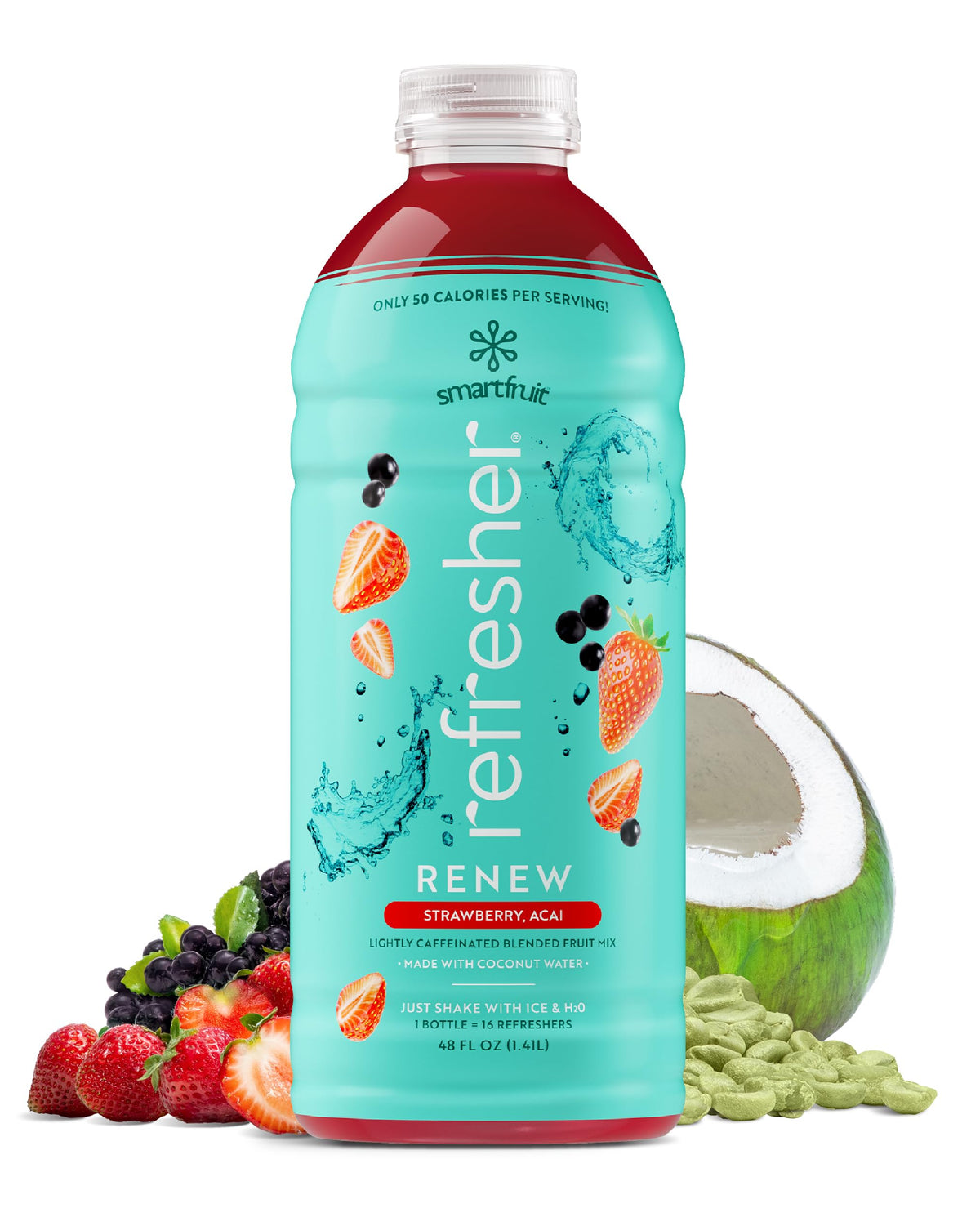 Smartfruit Renew Refresher bottle with strawberry and acai flavor for hydration