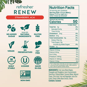 Ingredients panel confirms non-GMO vegan gluten-free qualities