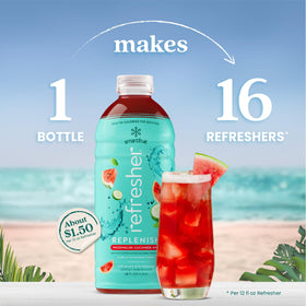Pouring Smartfruit Refresher into a glass for a cool, refreshing moment.
