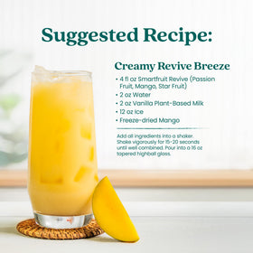 Smartfruit Revive Refresher ice cubes in glass convey chills and thirst-quenching refreshment