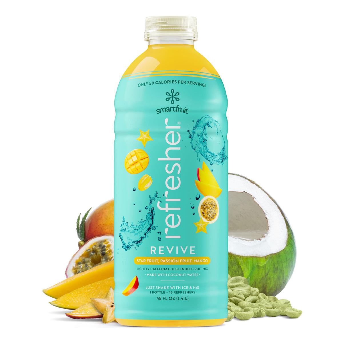Smartfruit Revive Refresher star fruit bottle showing real juice for natural hydration