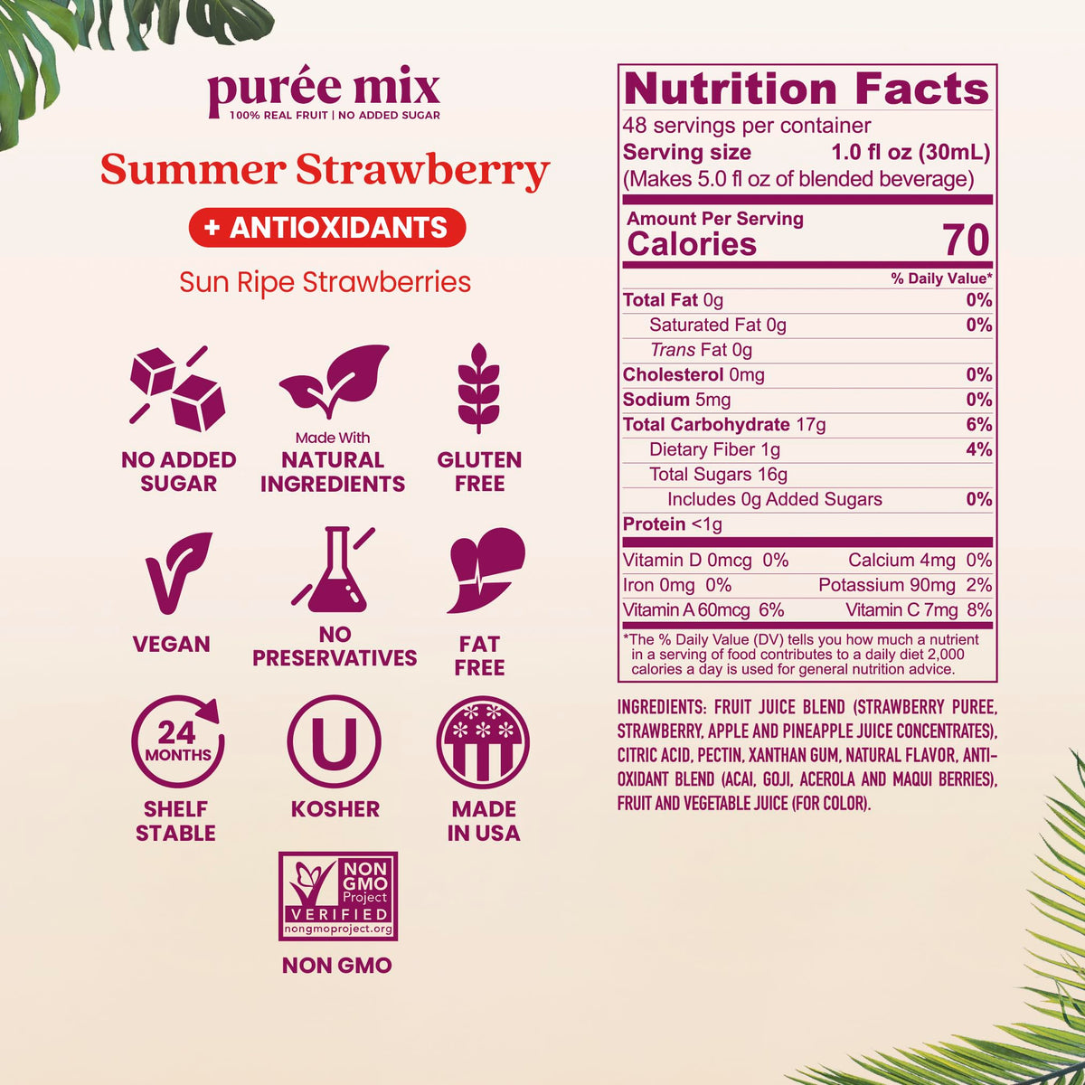 Smartfruit Puree enriched with antioxidants and nutrients.