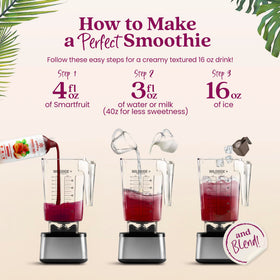 Smartfruit Summer Strawberry Puree label shows 100% real fruit and no added sugar.