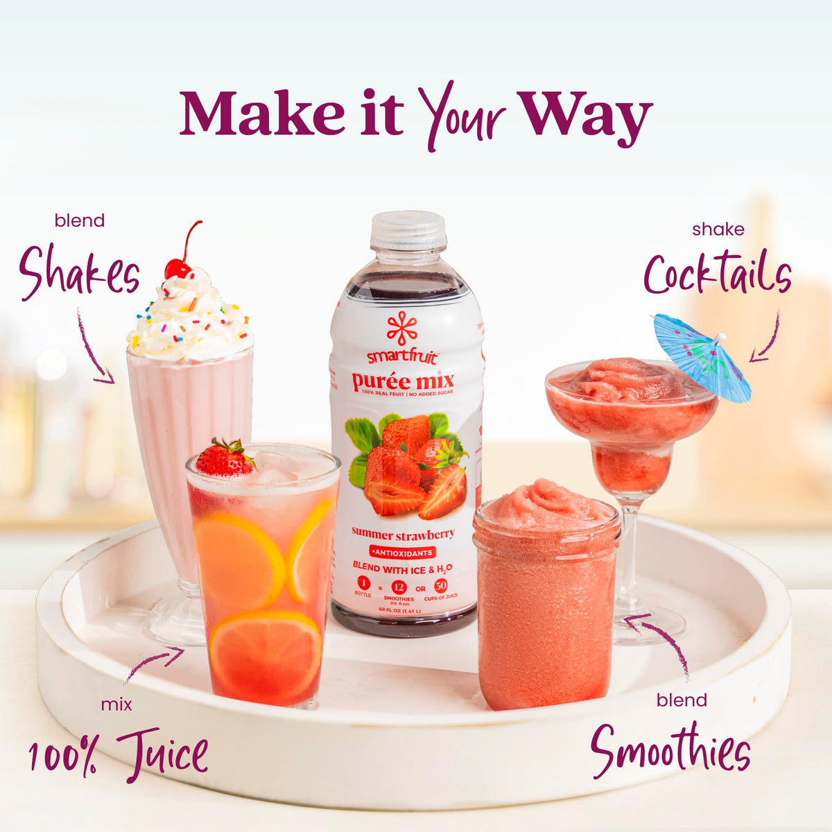 Smartfruit Summer Strawberry Purée tea mix addition