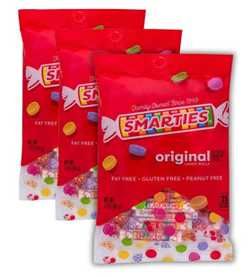 Smarties bulk rolls packaging view, perfect for party favors and gifting.