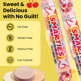 Smarties Double Lollies Mega 24-count, long-lasting fruity treats for events.