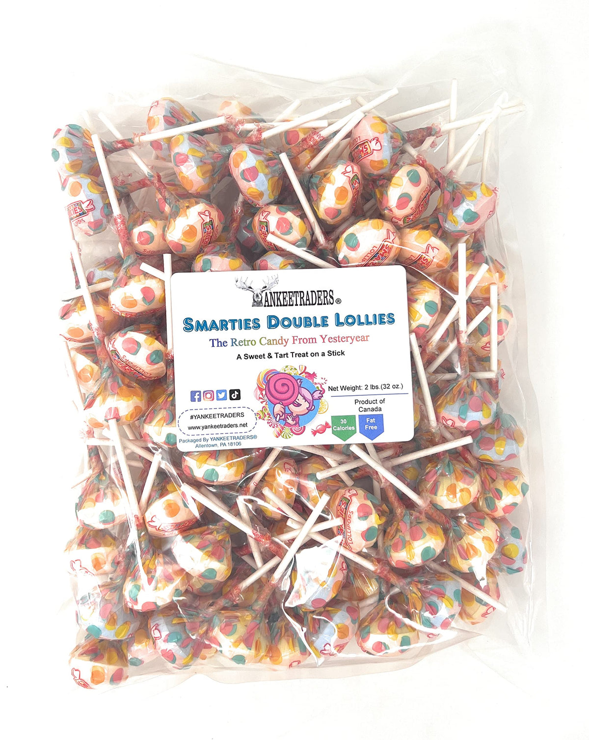 Smarties Double Lollies wrapped bulk bag for celebrations and gifting.