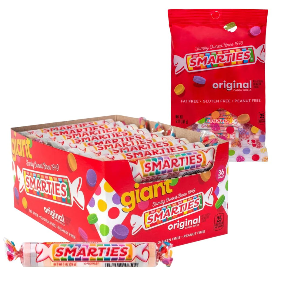 Smarties giant rolls box 34oz shown as a shareable centerpiece for gatherings