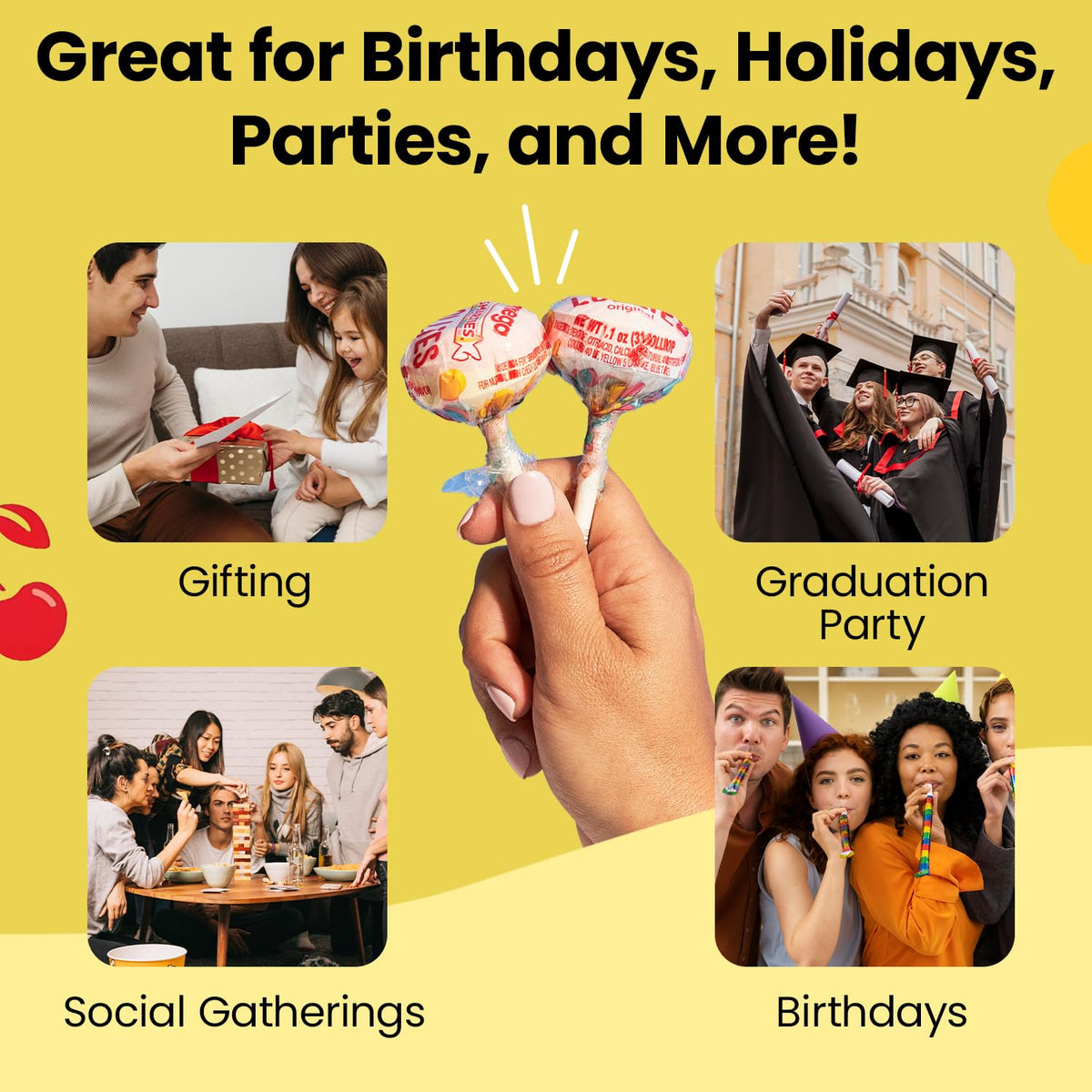 Smarties holiday party candy image, colorful lollies perfect for celebrations.