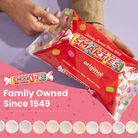 Smarties individually wrapped rolls ready for sharing.