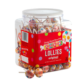 Smarties Lollies bulk jar 120-count for parties and gifting