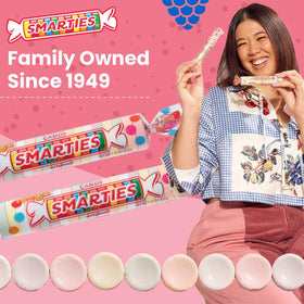 Smarties Mega Rolls assorted flavors showcase color variety perfect for party favors and Halloween setups