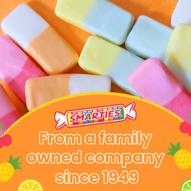 Smarties Squashies six-pack packaging for sharing at gatherings