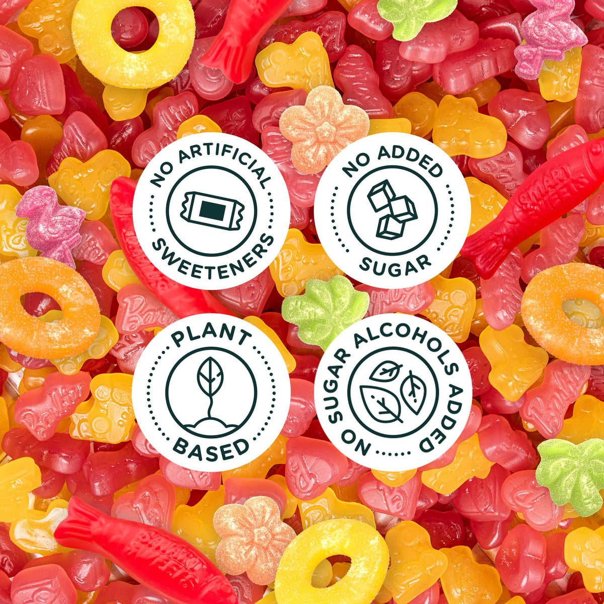 SmartSweets Barbie Pink Lemonade Dream flavor bag with natural color and lower sugar.