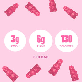 SmartSweets Berry Bunnies gluten-free label highlighting allergen-friendly candy.