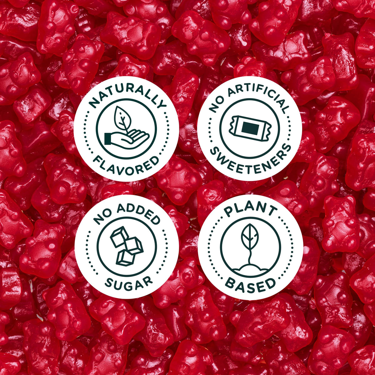 SmartSweets Cinnamon Bears close-up texture highlighting chewy, plant-based satisfaction
