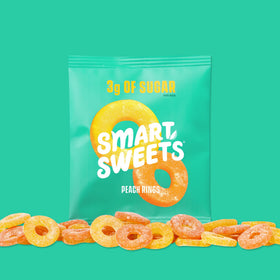 SmartSweets Peach Rings multi-pack, easy sharing for family movie night.