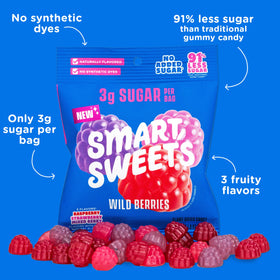 SmartSweets snack time at home or travel with a colorful chewy texture.