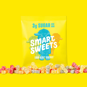 SmartSweets Sour Blast Buddies chewy center with tangy coating