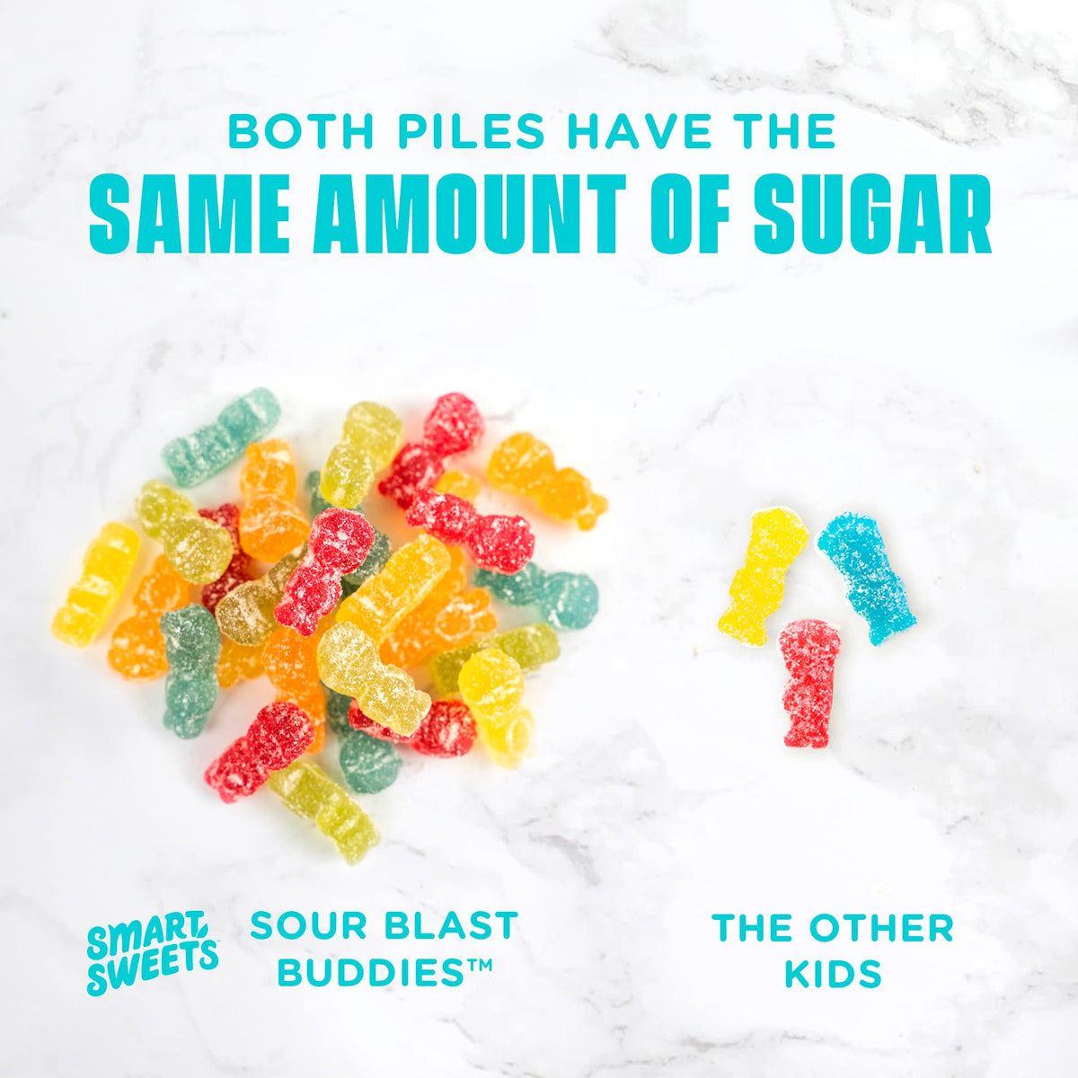 SmartSweets Sour Blast Buddies individually portioned bags are perfect for on-the-go