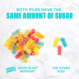 SmartSweets Sour Blast Buddies individually portioned bags are perfect for on-the-go
