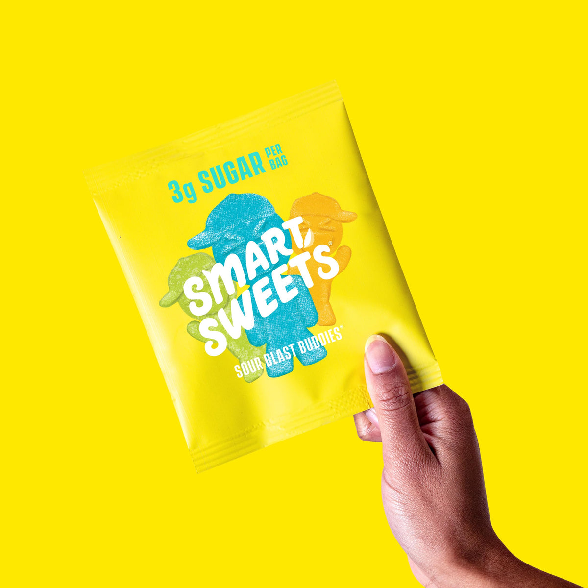 SmartSweets Sour Blast Buddies gluten-free, plant-based candy in a snack pack