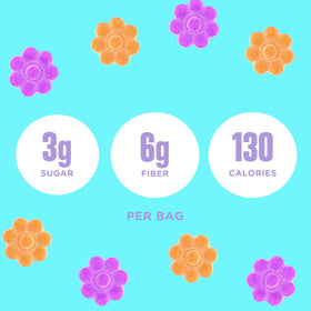 SmartSweets Sour Flowers with 3g sugar per bag and vibrant colors