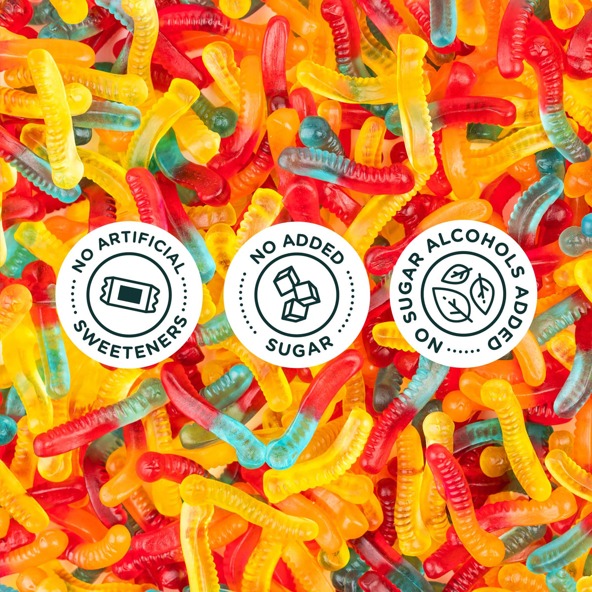 SmartSweets Sour Gummy Worms varieties fusion features blue raspberry and cherry crunch